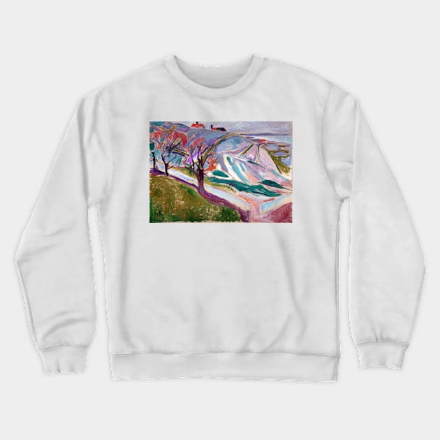 Edvard Munch Landscape, Kragerø Crewneck Sweatshirt by pdpress